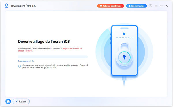 Déverrouillage de l'écran iOS
