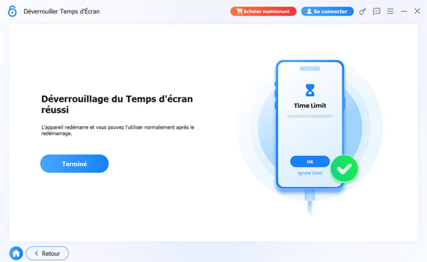 Deverrouillage Du Temps De Ecran Reussi