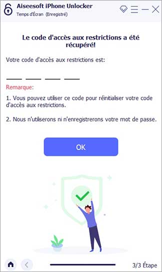 Récupérer le code Temps d'écran