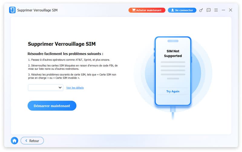 Supprimer Verrouillage SIM