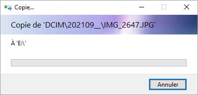 Copier le fichier DCIM