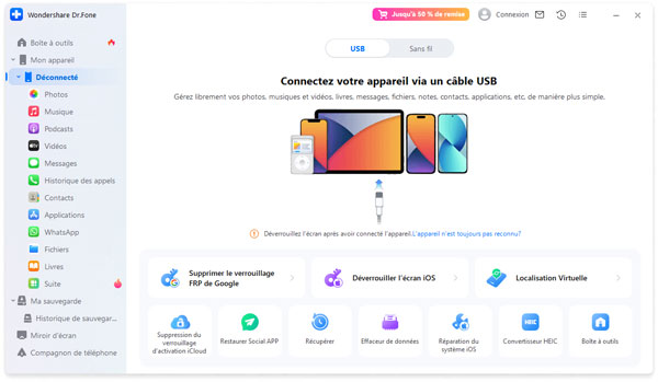 Dr.Fone logiciel deblocage iphone