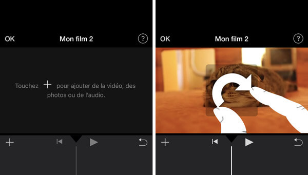 Faire pivoter la vidéo iPhone avec iMovie