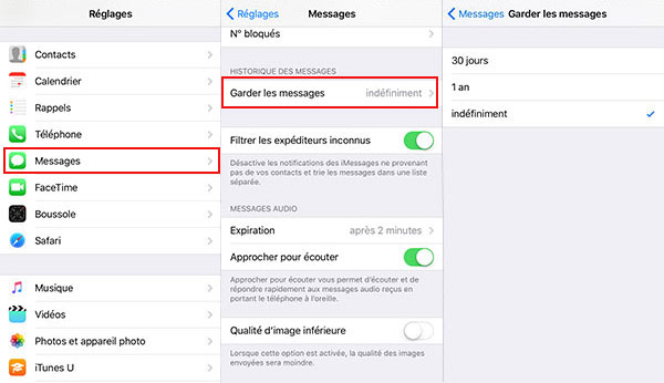 Gérer les messages sur iPhone