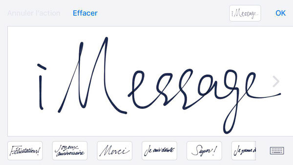 Envoyer des messages manuscrits