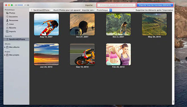 Importer les photos iPhone sur Mac avec l'application Photos