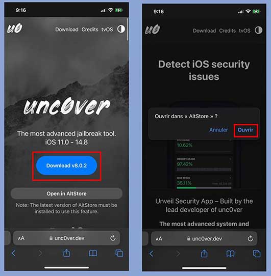 Installer Unc0ver Jailbreak sur iPhone