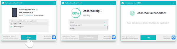 Commencer le jailbreak iPhone avec TaiG