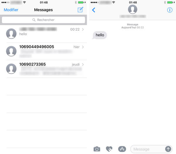 Messages bloqués sur iPhone sur application Messages