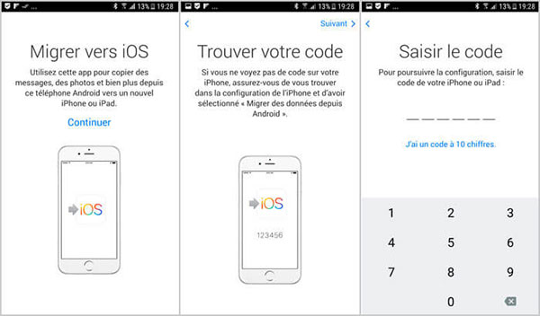 Migrer vers iOS sur Android