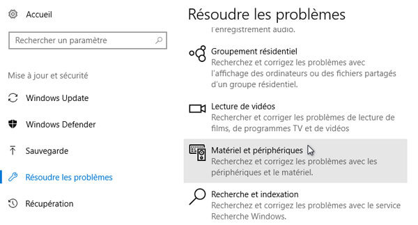 Mise à jour des pilotes Windows