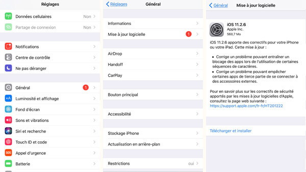 Mettre à jour iOS sur iPhone