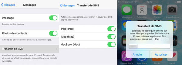 Transfert des SMS iPhone vers iPad