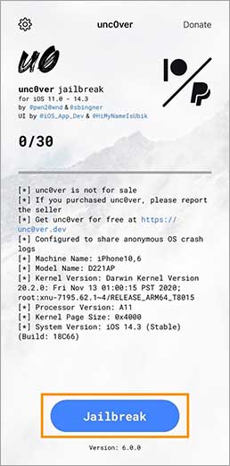 Jailbreaker iPhone avec Unc0ver Jailbreak