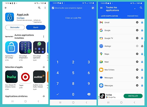 Verrouiller une application avec AppLock