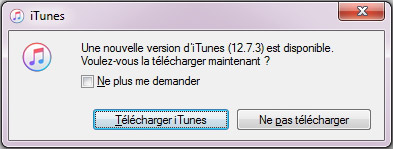 Dernière mise à jour iTunes