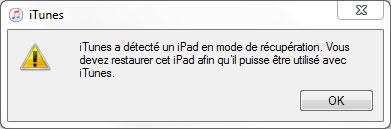 Restaurer iPad en mode DFU