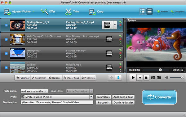 M4V Convertisseur pour Mac