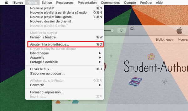 Ajouter la vidéo Mac dans iTunes