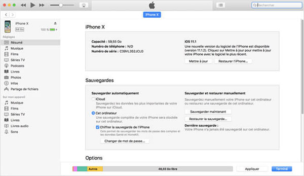Transférer les contacts iPhone vers Mac avec iTunes