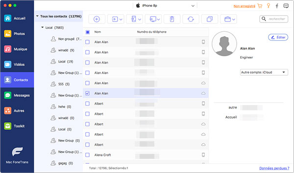 Synchroniser les contacts iPhone et Mac