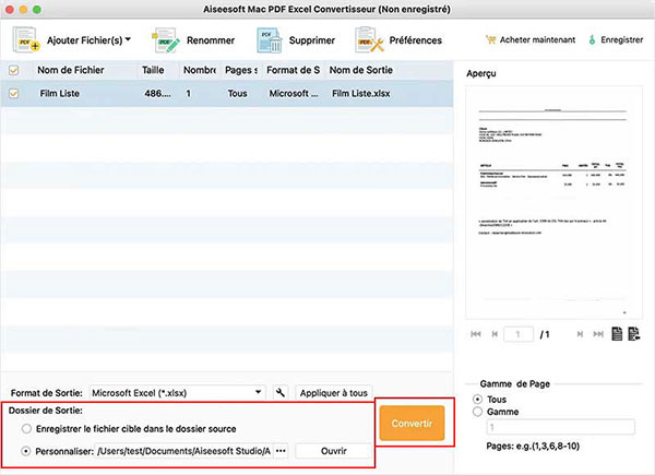 Convertir PDF en Excel