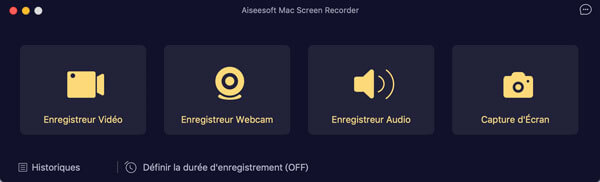 L'interface d'Aiseesoft Screen Recorder