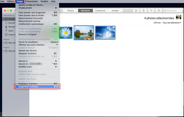 Supprimer des photos sur Mac par l'app Photos