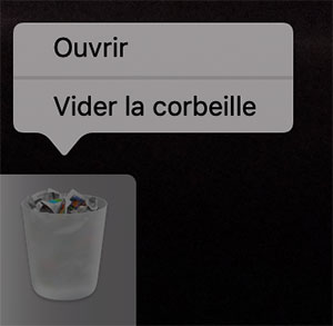 Vider la corbeille sur Mac