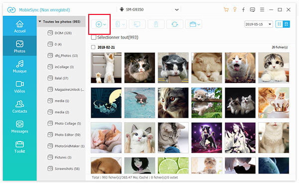 Transférer des photos PC vers le téléphone portable Samsung