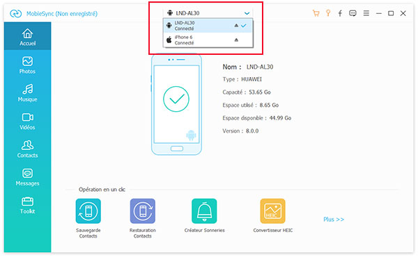 Connecter iPhone et Huawei à l'ordinateur