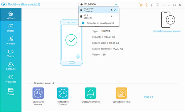 Connecter les appareils à PC