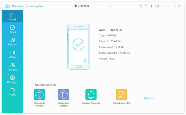 Connecter Huawei au logiciel