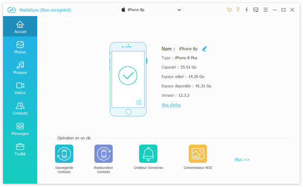 Connecter votre iPhone au logiciel