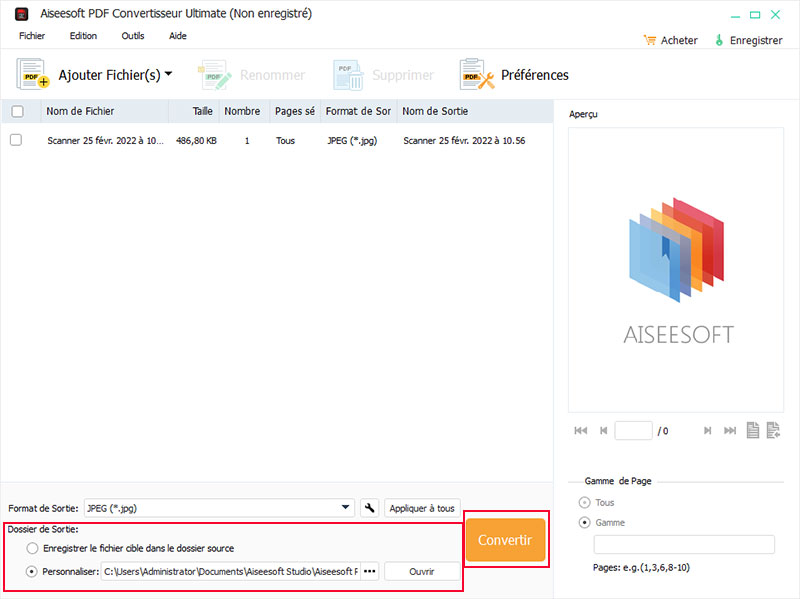 Convertir des fichiers PDF