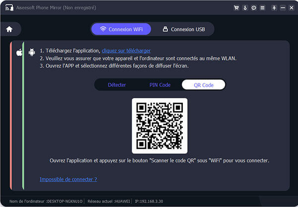 Connexion avec QR Code