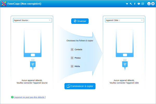 Interface du FoneCopy