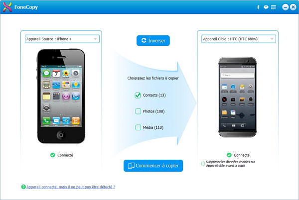 Transférer les contacts iPhone vers Android