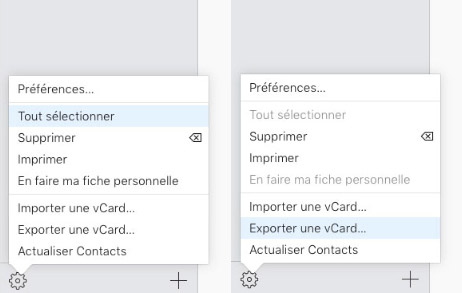 Transférer des contacts par iCloud