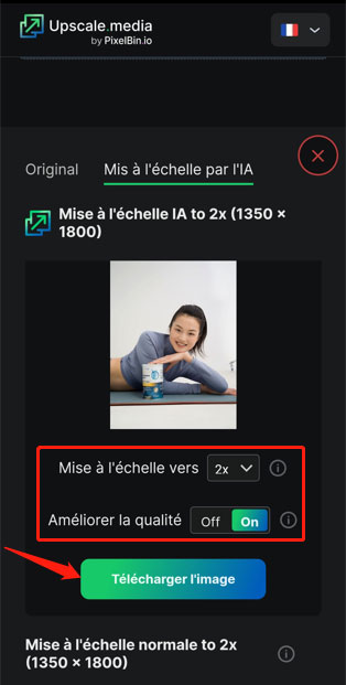 Améliorer la qualité d'une photo avec Upscale.media