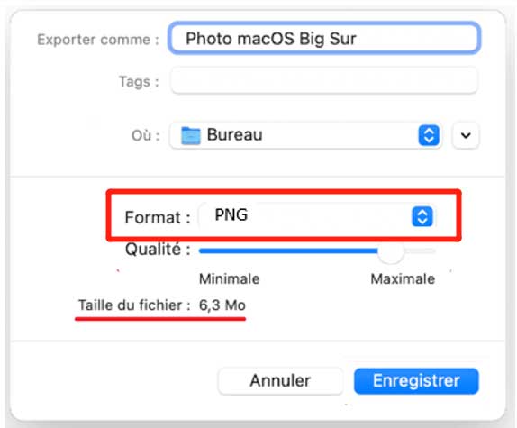 Changer le format d'une photo avec le logiciel Aperçu d'Apple