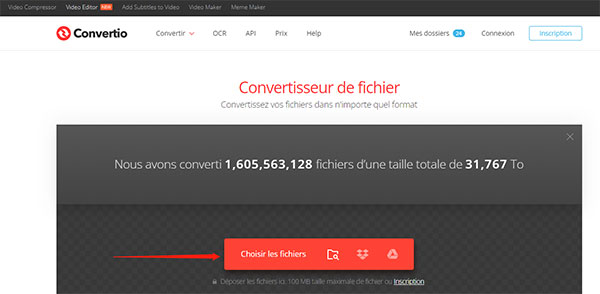 Convertio - Convertisseur de fichiers