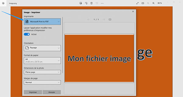 Convertir des images en PDF sous Windows 10