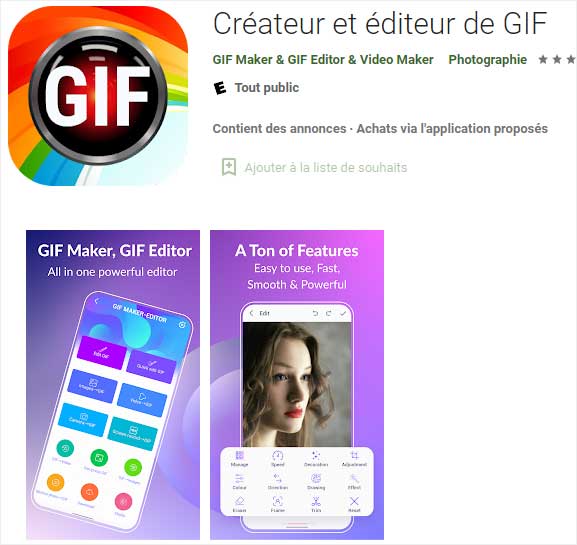 Créateur et éditeur de GIF