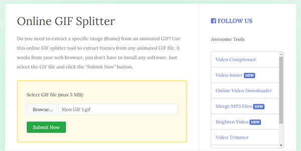 Fileconverto.com Gif Splitter