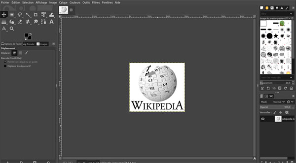 Ajouter l'image dans GIMP