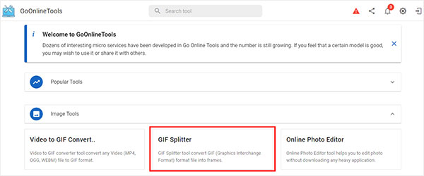 Goonlinetools.com Gif Splitter