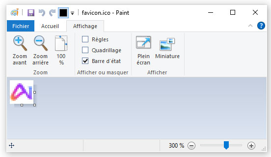 MS Paint Convertir les images ICO