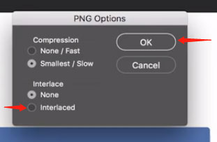 Les options de PNG dans Photoshop