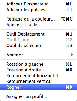 Rogner l'image sur Photos de Mac